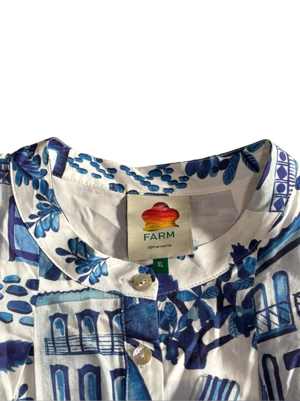 Farm Rio Sweet Rio Puff Sleeve Mini Dress - Picture 6 of 7